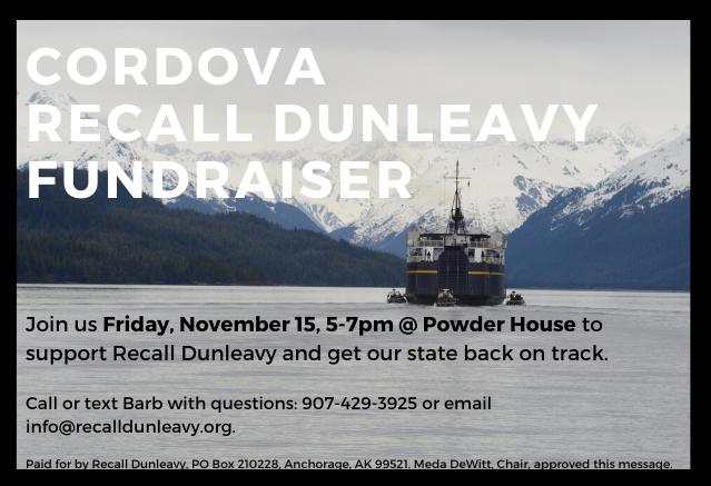Cordova Recall Dunleavy Fundraiser