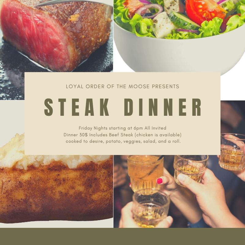 Moose Lodge Steak Dinner