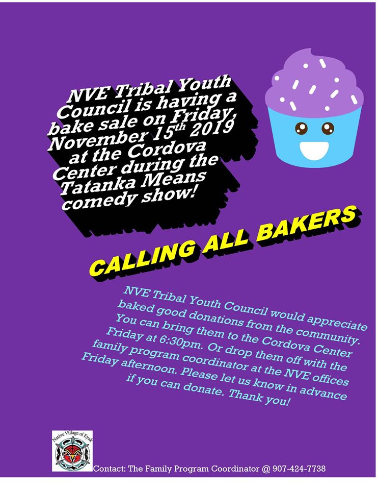 NVE Tribal Youth Council Bake Sale
