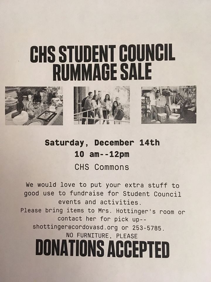 CHS Student Council Rummage Sale