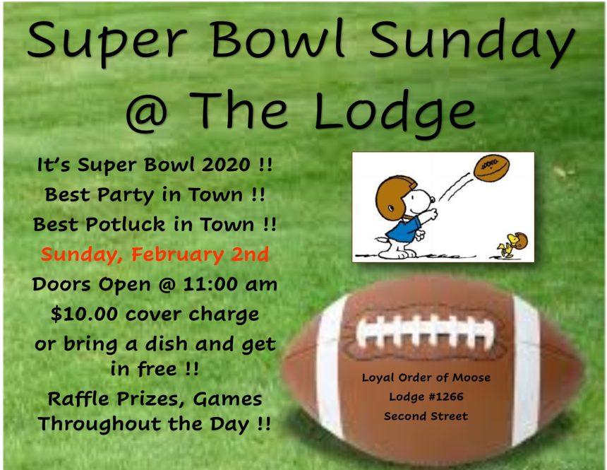 The Moose Lodge Annual Super Bowl Party