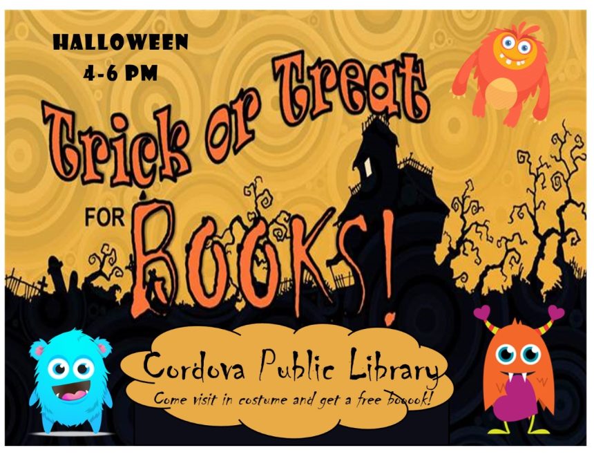 Trick or Treat for Books – Cordova Public Library